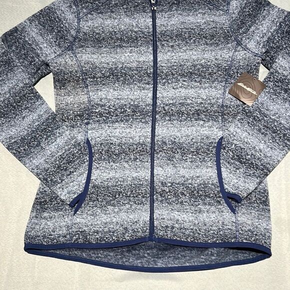Eddie Bauer Blue Ombré Knit Jacket Size M D28 - Picture 5 of 6
